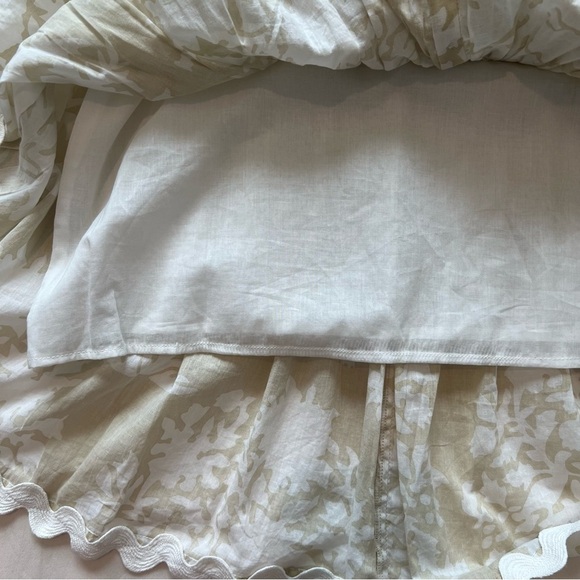 NWOT Juliet Dunn Blouson Mini Dress Beige Floral Size 1 - Picture 10 of 16